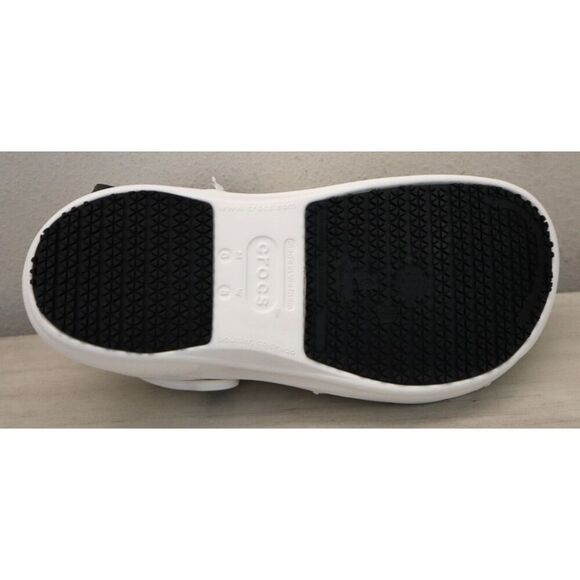 CROCS 10075-100 Men's Sz 6 Women's Sz 8 White Bistro Slip-Resistant Work Clogs - Picture 4 of 10